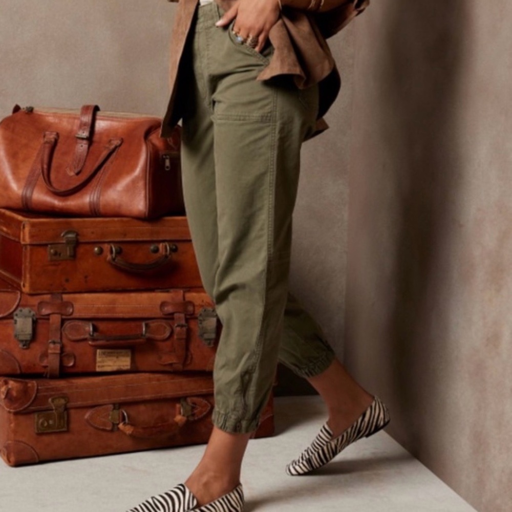 Banana Republic Twill Green Pants, size 00P